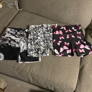 High waisted spandex/biker shorts